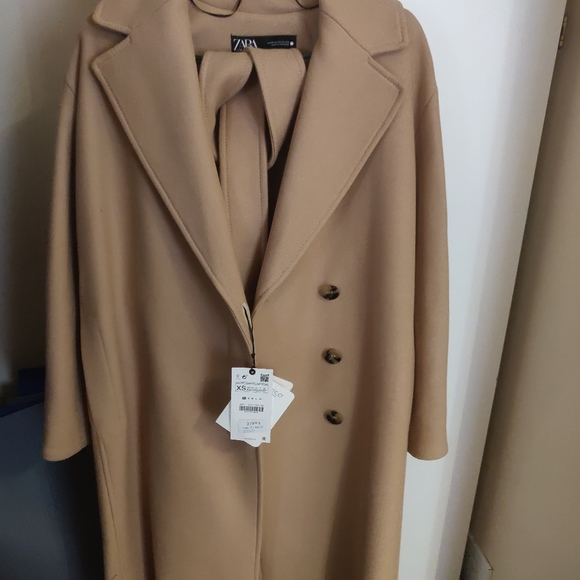 SOLD Zara belted wool coat Manteco - Picture 3 of 8